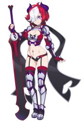 Rule 34 | + +, 1girl, :&gt;, absurdres, armor, armored boots, bat wings, bikini armor, boots, borrowed character, breasts, choker, chuunioniika, commission, eyeshadow, fingerless gloves, full body, garter straps, gloves, gluteal fold, greaves, hair over one eye, hairband, heart, high heel boots, high heels, highres, horns, large breasts, lowleg, lowleg shorts, makeup, midriff, multicolored hair, navel, navel piercing, original, piercing, purple eyes, red hair, scarf, shorts, shoulder armor, smile, solo, sword, tattoo, thighhighs, transparent background, vambraces, venus (lederhozen), weapon, white hair, wings