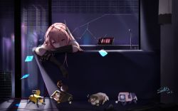 Rule 34 | 1girl, bath, bathing, bathtub, black gloves, blush, covered mouth, dinergate (girls&#039; frontline), expressionless, faucet, flying sweatdrops, girls&#039; frontline, gloves, gun, hair between eyes, headgear, leaning on object, light particles, long hair, looking at viewer, looking down, m16a1 (girls&#039; frontline), m4 sopmod ii (girls&#039; frontline), m4a1 (girls&#039; frontline), multicolored hair, nude, pink hair, red eyes, red hair, ro635 (girls&#039; frontline), signature, solo, sonaworld, st ar-15 (girls&#039; frontline), streaked hair, tablet pc, weapon