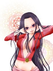 Rule 34 | boa hancock, breasts, cleavage, highres, long hair, one piece