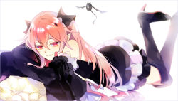 Rule 34 | 10s, 1girl, aiwm, arukanu, bad id, bad pixiv id, bare shoulders, bat (animal), black dress, black footwear, black thighhighs, boots, detached sleeves, dress, fang, fang out, krul tepes, long hair, looking at viewer, owari no seraph, pink hair, pointy ears, red eyes, smile, solo, thigh boots, thighhighs, two side up, vampire, very long hair