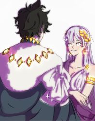 Rule 34 | bad tag, black clover, black hair, hot, husband and wife, long hair, lovers, noelle silva, royals, yuno (black clover)
