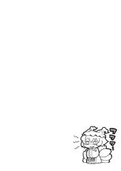 Rule 34 | 1girl, bad id, bad pixiv id, chibi, female focus, fox tail, greyscale, hat, monochrome, multiple tails, short hair, simple background, solo, tail, touhou, ume (noraneko), white background, yakumo ran