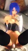 Rule 34 | 1boy, 1girl, 20s, 3d, amateurthrowaway, animated, aqua (kingdom hearts), bed, black thighhighs, blue eyes, blue hair, bouncing breasts, breasts, corset, finger in own mouth, hetero, highres, kingdom hearts, medium breasts, missionary, navel, nipples, pov, sex, short hair, sound, source filmmaker (medium), tagme, thighhighs, uncensored, vaginal, video