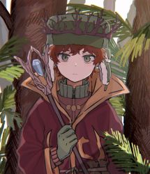 Rule 34 | 1boy, bad id, bad pixiv id, child, coat, crown, fur hat, gloves, green eyes, hat, holding, holding staff, jacket, kyle broflovski, male focus, red hair, short hair, solo, south park, south park: the stick of truth, staff, tree, ushanka