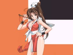 Rule 34 | breasts, cleavage, naughty face, nipples, shiranui mai, smile, snk, the king of fighters