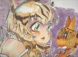Rule 34 | 1girl, animal ears, cat ears, cat girl, cat tail, geoffroy&#039;s cat (kemono friends), highres, kemono friends, kemono friends v project, kuri no sato, long hair, looking at viewer, simple background, solo, tail, virtual youtuber
