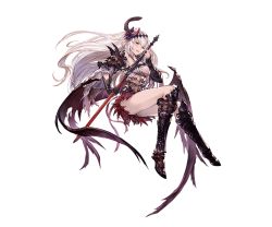 Rule 34 | 10s, 1girl, armor, armored boots, black footwear, black gloves, black wings, blush, boots, breasts, camisole, cleavage, dark jeanne, demon wings, feather hair ornament, feathers, flower, frills, full body, gauntlets, gloves, granblue fantasy, hair between eyes, hair flower, hair ornament, holding, holding sword, holding weapon, jeanne d&#039;arc (granblue fantasy), knee boots, long hair, low wings, medium breasts, minaba hideo, miniskirt, no bra, official art, open mouth, red eyes, red skirt, single glove, skirt, smile, solo, sword, thighhighs, torn clothes, transparent background, very long hair, weapon, white hair, wings