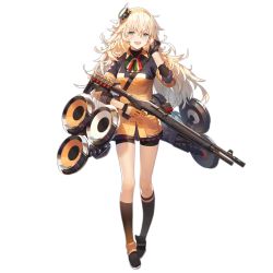 Rule 34 | 1girl, :d, ammunition, asymmetrical legwear, bag, bike shorts, black gloves, black socks, blonde hair, breasts, fabarm sat-8, fang, full body, girls&#039; frontline, gloves, green eyes, gun, hair between eyes, tucking hair, hairband, kneehighs, long hair, long sleeves, looking at viewer, mismatched legwear, nin (lion), official art, open mouth, orange hairband, pleated skirt, pouch, s.a.t.8 (girls&#039; frontline), semi-automatic firearm, semi-automatic shotgun, shield module, shotgun, shotgun shell, shotgun speedloader, shoulder bag, skirt, sleeves rolled up, small breasts, smile, socks, solo, standing, transparent background, trigger discipline, turtleneck, uneven legwear, weapon, wing collar, yellow gloves