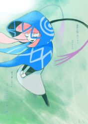 Rule 34 | 1girl, black leggings, blue capelet, capelet, closed eyes, commentary request, dress, floating hair, from above, hair over shoulder, highres, hood, hood up, kaf (kamitsubaki studio), kamitsubaki studio, leggings, limited palette, long hair, low ponytail, lyrics, on grass, open mouth, own hands together, pink hair, sano (sano2022), signature, smile, solo, song name, standing, translation request, v arms, virtual youtuber, white dress