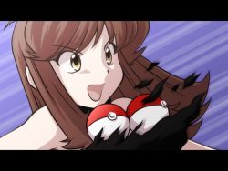 Rule 34 | 1990s (style), brown hair, censored, creatures (company), game freak, green (pokemon), mato, nintendo, poke ball, pokemon, pokemon adventures, pokemon rgby, pokemon special anime, retro artstyle, torn clothes, yellow eyes