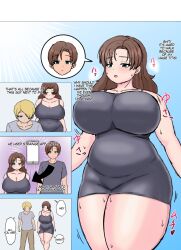 Rule 34 | age progression, ass, breasts, brown hair, genderswap, genderswap (mtf), huge ass, huge breasts, kakipeanuts, mature female, plump, thick thighs, thighs, transformation
