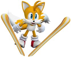 Rule 34 | blue eyes, fox, furry, highres, mario &amp; sonic at the olympic games, mario &amp; sonic at the olympic winter games, multiple tails, nintendo, official art, sega, shoes, skiing, sonic (series), tail, tails (sonic)