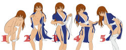 Rule 34 | breasts, bula, cleavage, dead or alive, dressing, how to, kasumi (doa), long hair, panties, tecmo, thighhighs, underwear