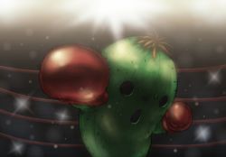 Rule 34 | boxing gloves, cactus, digimon, highres, jewelry, plant, ring, solo, togemon