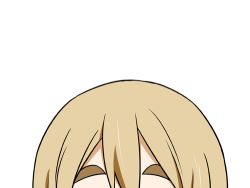 Rule 34 | blonde hair, chama (1480), eyebrows, k-on!, kotobuki tsumugi, lowres, simple background, solo, template, thick eyebrows, white background