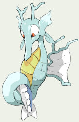 Rule 34 | creatures (company), fish, full body, game freak, gen 2 pokemon, gen 7 pokemon, grey background, highres, holding, holding with tail, kingdra, looking at another, looking down, nintendo, no humans, pokemon, pokemon (creature), prehensile tail, red eyes, simple background, solo focus, tail, tirarizun, wishiwashi, wishiwashi (solo)