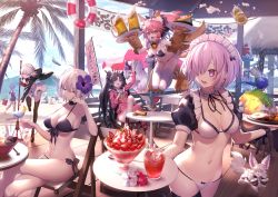 Rule 34 | 3boys, 6+girls, :d, absurdres, ahoge, alternate costume, animal hands, apron, arm up, artoria pendragon (alter swimsuit rider) (fate), artoria pendragon (alter swimsuit rider) (second ascension) (fate), artoria pendragon (fate), asterios (fate), beer mug, bikini, black gloves, black hair, black legwear, blue hair, bow, braid, breasts, bright pupils, closed eyes, cloud, crossed legs, cu chulainn (fate), cu chulainn (fate/stay night), cup, detached collar, doll joints, drinking glass, drinking straw, elbow gloves, euryale (fate), fangs, fate/grand order, fate (series), flower, food, fou (fate), fruit, gilgamesh (fate), gloves, hair bow, hair flower, hair ornament, hair over one eye, headpiece, highres, hood, hoodie, horns, huge filesize, ishtar (fate), ishtar (swimsuit rider) (fate), jack the ripper (fate/apocrypha), jeanne d&#039;arc (fate), jeanne d&#039;arc alter (avenger) (fate), jeanne d&#039;arc alter (fate), jeanne d&#039;arc alter santa lily (fate), jeanne d&#039;arc alter santa lily (summer little) (fate), joints, large breasts, long hair, low ponytail, maid, maid bikini, maid headdress, mash kyrielight, mashima saki (mashimasa), medium breasts, mop, mordred (fate), mordred (fate) (all), mordred (swimsuit rider) (fate), mug, multiple boys, multiple girls, navel, nursery rhyme (fate), omelet, omurice, open mouth, outdoors, palm tree, parfait, paw gloves, pink hair, puffy short sleeves, puffy sleeves, purple eyes, revision, ribbon trim, sand castle, sand sculpture, short hair, short sleeves, side-tie bikini bottom, silver hair, sitting, small breasts, smile, strawberry, swimsuit, tamamo (fate), tamamo cat (fate), tattoo, thighhighs, tray, tree, twin braids, unconventional maid, waist apron, wariza, white legwear, white pupils, wooden floor, wrist cuffs, yellow eyes