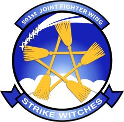 Rule 34 | 501st joint fighter wing (emblem), broom, close-up, cloud, contrail, emblem, english text, heita0524, highres, no humans, simple background, star (sky), star (symbol), strike witches, transparent background, white background, world witches series