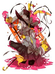 Rule 34 | 1girl, bad id, bad pixiv id, bow, rabbit, chocolate, facial mark, hat, heart, kusare gedou to chokorewito (vocaloid), long hair, mam233, petals, red eyes, ribbon, vocaloid, white hair