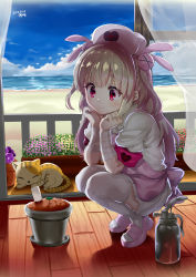 Rule 34 | &gt; &lt;, 1girl, animal, armband, bandaged arm, bandages, beach, blue sky, blush, bottle, cat, closed mouth, cloud, commentary request, day, ekakibito, flower, hair ornament, hat, heart, highres, horizon, indoors, light brown hair, long hair, natori sana, nurse cap, ocean, pink flower, pink footwear, pink hair, pink hat, plant, pleated skirt, potted plant, puffy short sleeves, puffy sleeves, rabbit hair ornament, red eyes, sana channel, sand, shirt, short sleeves, skirt, sky, smile, solo, thighhighs, very long hair, virtual youtuber, water, white shirt, white skirt, white thighhighs, yellow flower