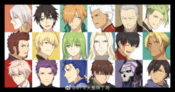 Rule 34 | 00047, 6+boys, achilles (fate), arash (fate), archer (fate), beowulf (fate), black hair, blonde hair, blue eyes, brown hair, collage, commentary request, cu chulainn (fate), cu chulainn (fate/stay night), earrings, enkidu (fate), closed eyes, facial hair, fate/apocrypha, fate/extra, fate/grand order, fate/prototype, fate/prototype: fragments of blue and silver, fate/stay night, fate/strange fake, fate (series), fujimaru ritsuka (male), gilgamesh (fate), goatee, green hair, hector (fate), highres, jekyll and hyde (fate), jewelry, karna (fate), king hassan (fate), lancelot (fate/grand order), long sideburns, looking at viewer, looking to the side, looking up, male focus, multiple boys, napoleon bonaparte (fate), orange hair, ozymandias (fate), purple hair, red eyes, robin hood (fate), sideburns, vlad iii (fate/apocrypha), white hair, yagyuu munenori (fate)