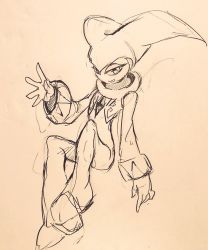 Rule 34 | androgynous, artist request, gender request, gradient background, looking at viewer, monochrome, nights (character), nights into dreams, solo