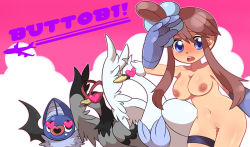 Rule 34 | blush, breasts, censored, convenient censoring, creatures (company), furry, game freak, gen 5 pokemon, gym leader, large breasts, nintendo, nipples, nude, pokemon, pokemon (creature), pussy, skyla (pokemon), swanna, swoobat, uncensored, unfezant