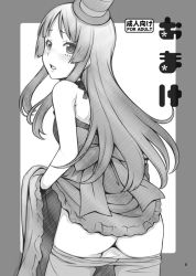 Rule 34 | 00s, 1girl, akiyama mio, ass, bad id, bad pixiv id, blunt bangs, blush, bow, clothes lift, clothes pull, don&#039;t say &quot;lazy&quot;, dress, dress lift, face, facepaint, greyscale, ha-ru, hat, hime cut, k-on!, long hair, looking back, mini hat, mini top hat, monochrome, open mouth, panties, panty pull, pantyhose, pantyhose pull, solo, top hat, underwear