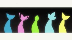 Rule 34 | animated, animated gif, blue theme, fuji-san, green theme, hii-chan, levia-san, lowres, mermaid, monster girl, muromi-san, namiuchigiwa no muromi-san, pink theme, sumida-san, yellow theme