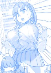 Rule 34 | 3girls, ai-chan&#039;s mother (tawawa), ai-chan&#039;s sister (tawawa), ai-chan (tawawa), blue theme, braid, breasts, buttons, collared shirt, commentary, cup, drinking glass, drinking straw, drooling, getsuyoubi no tawawa, himura kiseki, holding, holding pencil, large breasts, monochrome, mother and daughter, multiple girls, open mouth, pencil, shirt, short hair, side braid, sleeping, sweatdrop, thought bubble, translated, twitter
