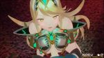Rule 34 | 1boy, 1girl, 3d, animated, blonde hair, blush, breasts, from above, kneeling, long hair, looking at viewer, mythra (xenoblade), nintendo, nodusfm, paizuri, penis, pov, rex (xenoblade), smile, tagme, uncensored, video, xenoblade chronicles (series), xenoblade chronicles 2, yellow eyes