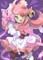Rule 34 | 1girl, animal ears, bell, black thighhighs, boots, breasts, cat ears, cat tail, gloves, hair bell, hair ornament, high heel boots, high heels, large breasts, mad mew mew, magical girl, ozziemochi, pink hair, skirt, solo focus, tail, thighhighs, twintails, undertale, white gloves, white heels