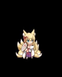 Rule 34 | 1girl, alternate eye color, animal ear fluff, animal ears, animated, animated gif, aqua eyes, artist request, bad source, bare shoulders, blonde hair, blush, chest tattoo, chibi, closed eyes, dancing, folding fan, fox ears, fox girl, fox tail, full body, hair between eyes, hair ribbon, hakama, hakama skirt, hand fan, holding, holding fan, idle animation, japanese clothes, kimono, kitsune, kyuubi, large tail, leaf, lolibaba, long hair, long sleeves, lowres, mon-musu quest!, monster girl, monster musume td, multiple tails, official art, open mouth, print folding fan, purple skirt, red ribbon, ribbon, sandals, shadow, simple background, skirt, slit pupils, smile, socks, solo, standing, tabi, tail, tamamo (mon-musu quest!), tattoo, third-party source, transparent background, white kimono, white socks, wide sleeves, zouri