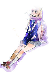 Rule 34 | 1girl, k-on!, kotobuki tsumugi, legs, manami (artist), scarf, school uniform, skirt, snow, solo, sugano manami