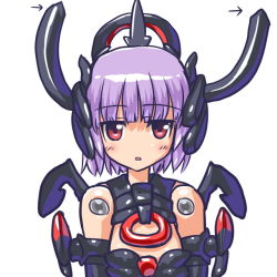Rule 34 | 10s, 1girl, bad id, bad pixiv id, busou shinki, dd (ijigendd), doll joints, jitome, joints, looking at viewer, purple hair, red eyes, solo, zilvern