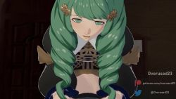 Rule 34 | 3d, animated, byleth (fire emblem), byleth (male) (fire emblem), fire emblem, fire emblem: three houses, flayn (fire emblem), girl on top, green eyes, green hair, highres, nintendo, overused23, penis, pov, sex, sound, tagme, uncensored, vaginal, video
