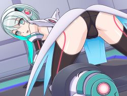 Rule 34 | 1girl, all fours, android, artist request, bent over, black panties, cameltoe, from behind, ico (megaman x dive), looking at viewer, looking back, mega man (series), mega man x (series), mega man x dive, panties, robot, sex, sex from behind, solo, tagme, underwear