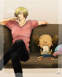 Rule 34 | 2boys, age difference, artist request, multiple boys, one piece, sanji (one piece), source request, tony tony chopper