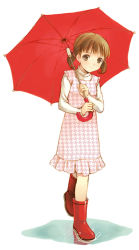 Rule 34 | atlus, boots, child, doujima nanako, persona, persona 4, puddle, rubber boots, seiru (prairie), solo, umbrella