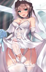 Rule 34 | 1futa, :d, absurdres, akiamare, ball bra, bar censor, bare shoulders, blue eyes, blue flower, blush, bouquet, breasts, bridal veil, bride, brown hair, censored, choker, church, cleavage, clothes lift, cowboy shot, cross, cross-laced clothes, cross necklace, dress, dress lift, elbow gloves, erection, flower, frilled dress, frills, futanari, garter straps, gloves, hair ribbon, highres, jewelry, lace, lace-trimmed gloves, lace-trimmed legwear, lace trim, large penis, lifted by self, long hair, medium breasts, necklace, nose blush, open mouth, original, penis, precum, ribbon, rose, smile, solo, strapless, strapless dress, thighhighs, tongue, two side up, veil, wedding dress, white choker, white dress, white flower, white gloves, white ribbon, white rose, white thighhighs
