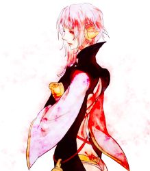 Rule 34 | 1girl, cowboy shot, egawa satsuki, from side, lady (shadow hearts), long sleeves, pink hair, profile, shadow hearts, shadow hearts from the new world, simple background, solo, white background