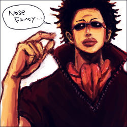 Rule 34 | 1boy, black hair, lowres, male focus, mister five, one piece, solo, sunglasses