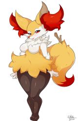 Rule 34 | 1girl, 2017, animal ears, animal hands, artist name, blush, braixen, breasts, creatures (company), dated, exlic, fang, feet, female focus, fox ears, fox tail, freckles, full body, furry, furry female, game freak, gen 6 pokemon, half-closed eyes, highres, large breasts, looking at viewer, navel, nintendo, no nipples, open mouth, pokemon, pokemon (creature), pokemon xy, red eyes, signature, simple background, smile, solo, standing, stick, tail, teeth, text focus, white background