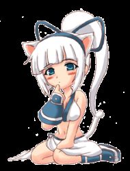 Rule 34 | 1girl, animal ears, animated, animated gif, cat ears, cat tail, full body, lowres, majikina mina, samurai spirits, snk, solo, tail, transparent background