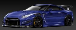 Rule 34 | absurdres, car, commission, dated, gradient background, headlight, highres, motor vehicle, nissan, nissan gt-r, no humans, original, signature, silenxe, spoiler (automobile), vehicle focus