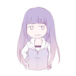 Rule 34 | &not; &not;, 1girl, hyuuga hinata, littlebutsmall, long hair, naruto, naruto (series), purple hair, simple background, solo, white background