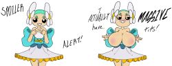 Rule 34 | 1girl, blue hair, blush, breasts, breasts out, highres, huge breasts, looking at viewer, netaballerina, nipples, roy mccloud, youkai watch