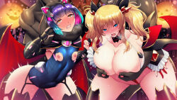 Rule 34 | 2boys, 2girls, alternate costume, animal ears, artist request, ass, blonde hair, blue eyes, blue one-piece swimsuit, blush, bob cut, breasts, breasts out, breasts squeezed together, cape, cat ears, collarbone, cosplay, covered navel, deep penetration, demon girl, demon girl (cosplay), doggystyle, embarrassed, fake animal ears, floating, floating hair, garter straps, gloves, grabbing, grabbing another&#039;s breast, grabbing from behind, gradient hair, halloween, halloween costume, heavy breathing, hetero, high heels, highleg, highleg leotard, highleg swimsuit, highres, huge ass, huge breasts, interspecies, leotard, long hair, moaning, monster boy, motion lines, multicolored clothes, multicolored hair, multiple boys, multiple girls, nipples, official alternate costume, one-piece swimsuit, onizaki kirara, open mouth, orange eyes, orange leotard, purple hair, pussy, revealing clothes, school swimsuit, sex, sex from behind, shiny clothes, shiny skin, short hair, small breasts, stomach bulge, swimsuit, taimanin (series), taimanin rpgx, thick thighs, thighs, thong leotard, tongue, tongue out, torn clothes, torn swimsuit, trembling, tsuzuruki mikoto, twintails, two-tone hair, vaginal, very long hair, wide hips