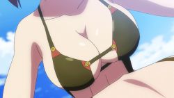 Rule 34 | 1girl, animated, animated gif, anime screenshot, bikini, breast press, breasts, cleavage, kandagawa jet girls, large breasts, misuda inori, screencap, swimsuit