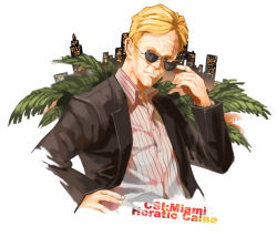 Rule 34 | 1boy, bad id, bad pixiv id, blonde hair, csi miami, horatio caine, kyuusugi toku, male focus, solo, sunglasses